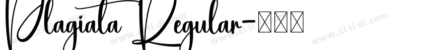 Plagiata Regular字体转换